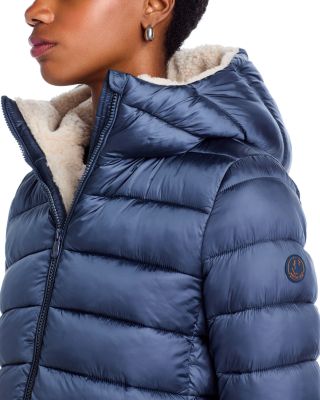 Gretel Faux Shearling Hooded Puffer Jacket