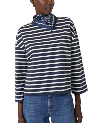 Striped Boat Neck Top