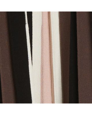 Pleiadi Multicolor Pleated Striped Skirt