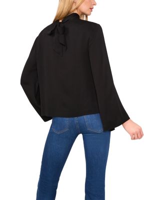 Mock Neck Wide Sleeve Top