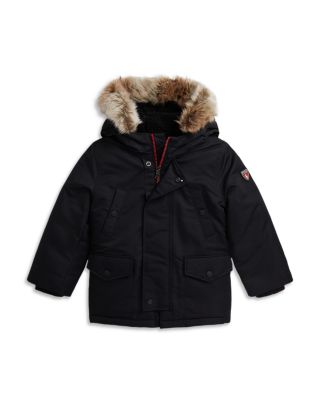 Boys' Faux Fur Trim Down Parka - Little Kid