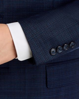 New York Textured Solid Classic Fit Suit