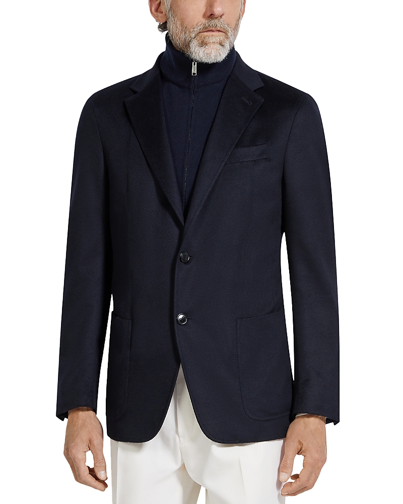 Zegna Oasi Cashmere Jacket with Removable Knit Bib