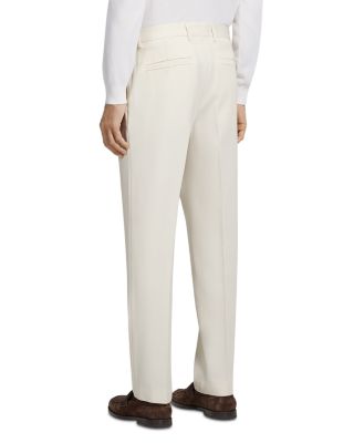 Cotton & Wool Pleated Pants