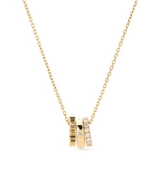  Solid Gold & Lab-Grown Diamond Zeno Charm Necklace
