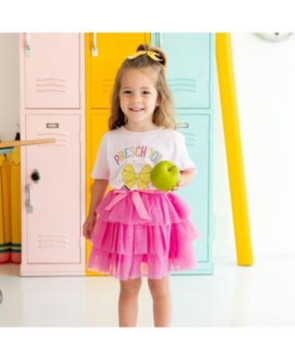 Girls' Raspberry Bow Tiered Tutu - Baby, Little Kid, Big Kid