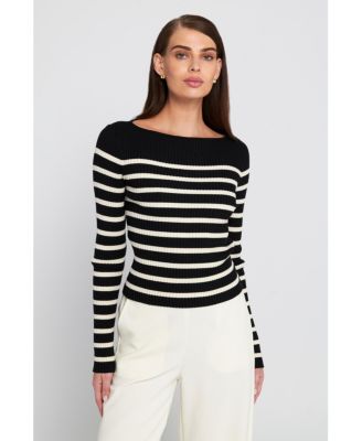 Fine Gauge Light Weight Striped Sweater