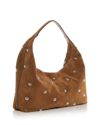 The Mylie Embellished Slouchy Suede Shoulder Bag