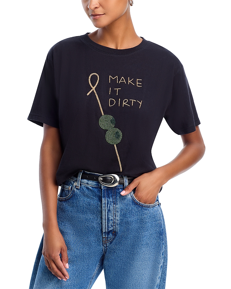 Aqua X Angelica Hicks Make It Dirty Short Sleeve Tee - Exclusive In Black
