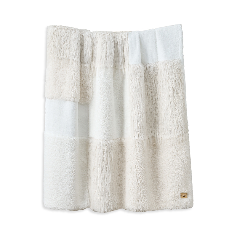 Ugg Corben Patchwork Throw Blanket, 50 X 70 In White