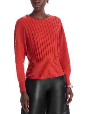 Dolman Sleeve Ribbed Sweater