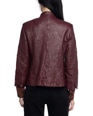 Veryn Cuir Froisse Leather Jacket