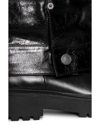 Angie Vintage Patent Leather Sleeve Boots