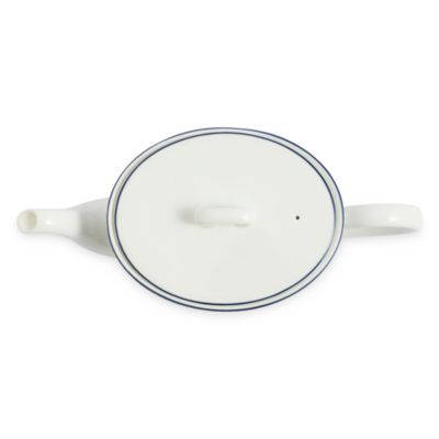 Gio Teapot, Pinstripe White