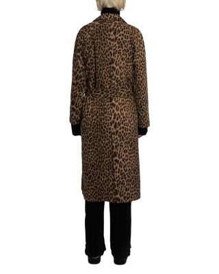 Mentle Canvas Leopard Print Coat 
