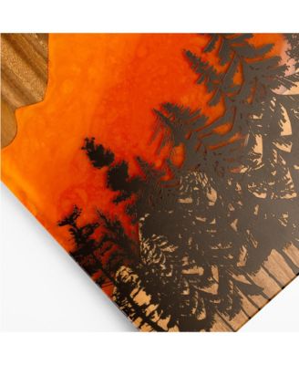 1ft x 2ft River Epoxy Resin with Live Edge Acacia Pathfinder ART Cornhole Board Sets