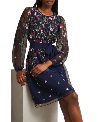 Petite Emmy Embroidered Dress