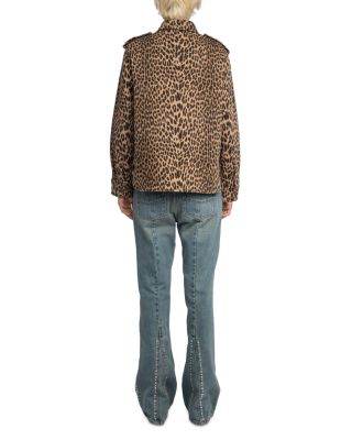Taskam Leopard Denim Jacket