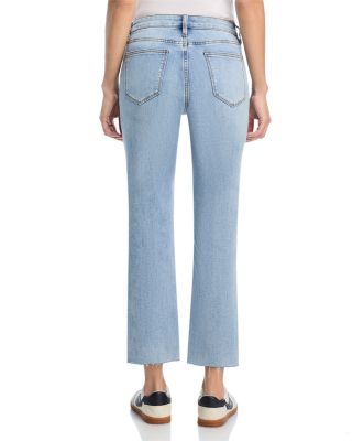 High Rise Straight Cropped Jeans in Indigo - Exclusive