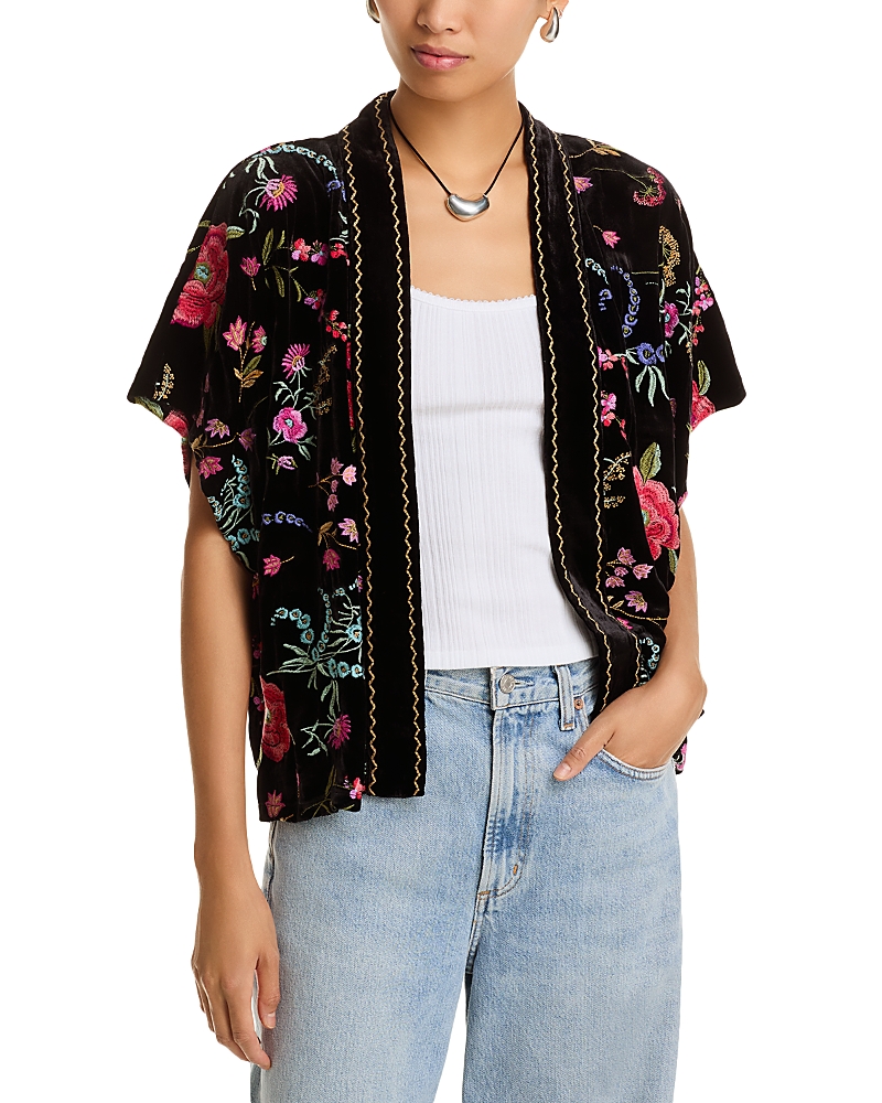 Johnny Was Relaxed Open Jacket In Black