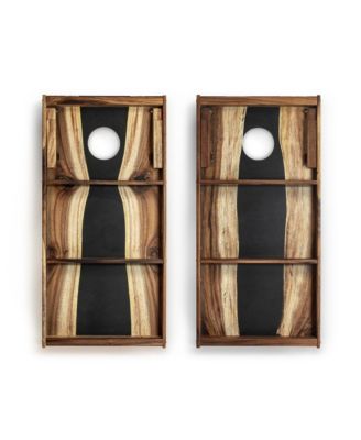 2ft x 4ft River Epoxy Resin with Live Edge Acacia Pathfinder ART Cornhole Boards