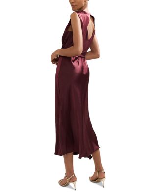 Draped Satin Dress