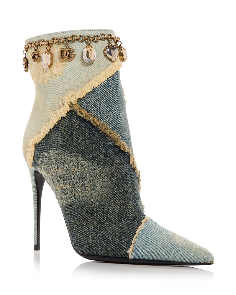 Dolce & Gabbana Women's Patchwork Charm Booties