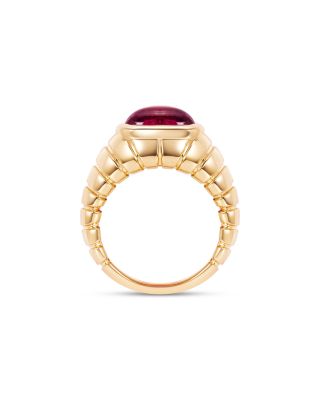 Timo Cabochon Rubellite Ring in 18K Yellow Gold