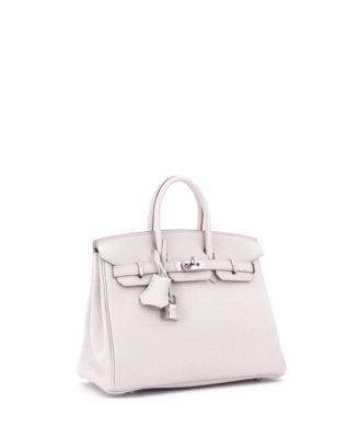 Birkin 25 Handbag Light Togo with Palladium Hardware