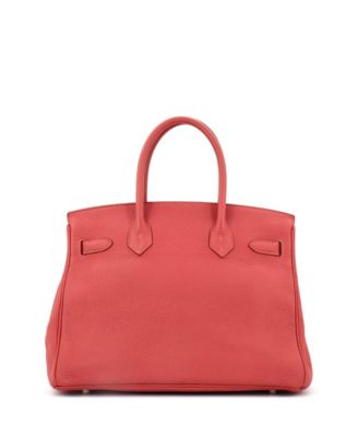 Birkin 30 Handbag Red Togo with Palladium Hardware