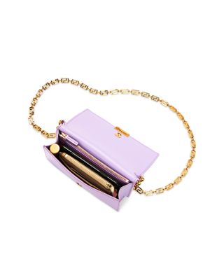 Greca Goddess Leather Chain Wallet