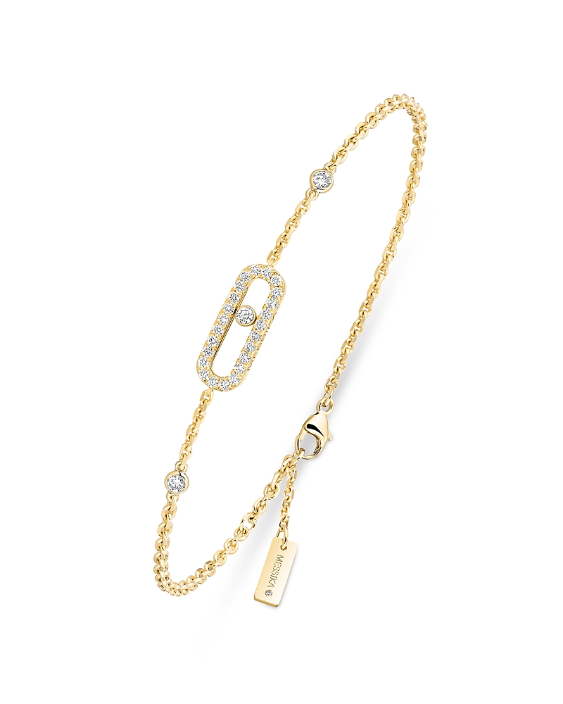 Messika Diamond Move Uno Pave Bracelet In 18k Gold, 0.19 Tcw In Gold