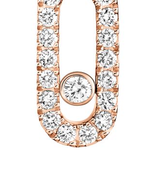 Diamond Move Uno Hoop Earrings in 18K Gold, 0.19 tcw