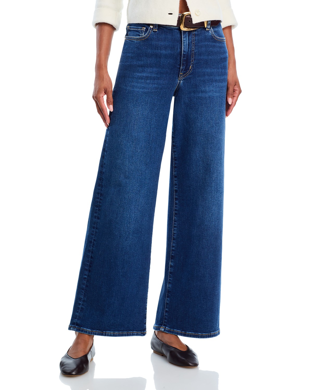 Le Slim Palazzo High Rise Jeans in Rinse