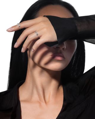 Diamond Move Uno Half Pav&eacute; Ring in 18K Gold, 0.09 tcw