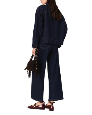 Denim Shirt with Bow