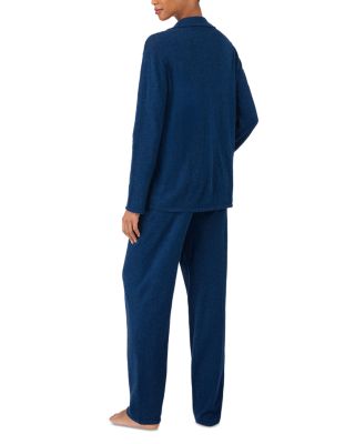 Long Sleeve Notch Collar Long Pants Pajama Set