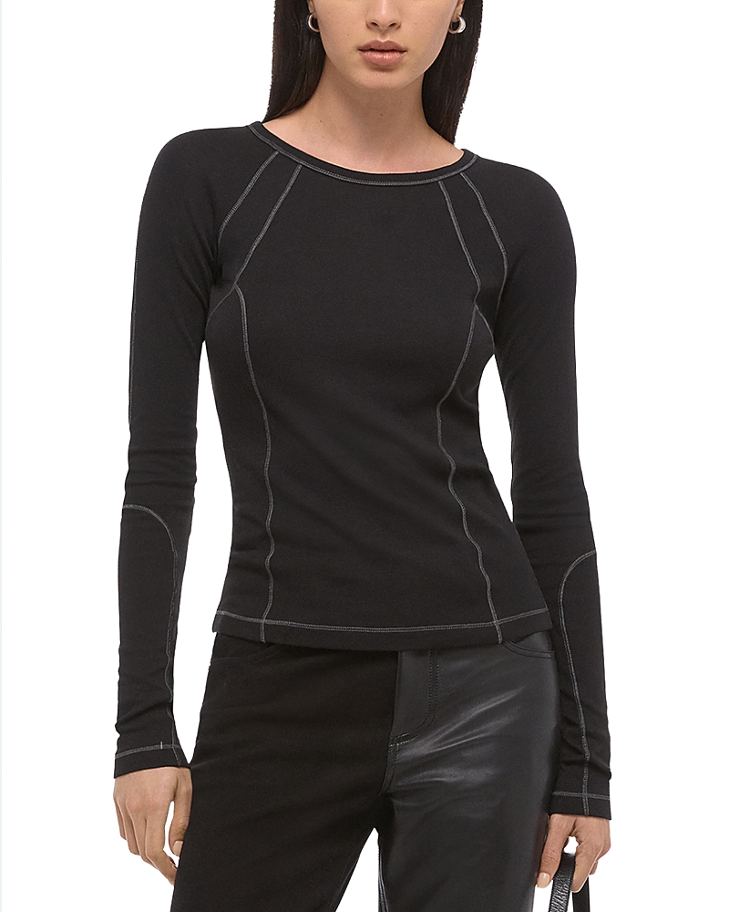 Helmut Lang Bmx Raglan Top In Black