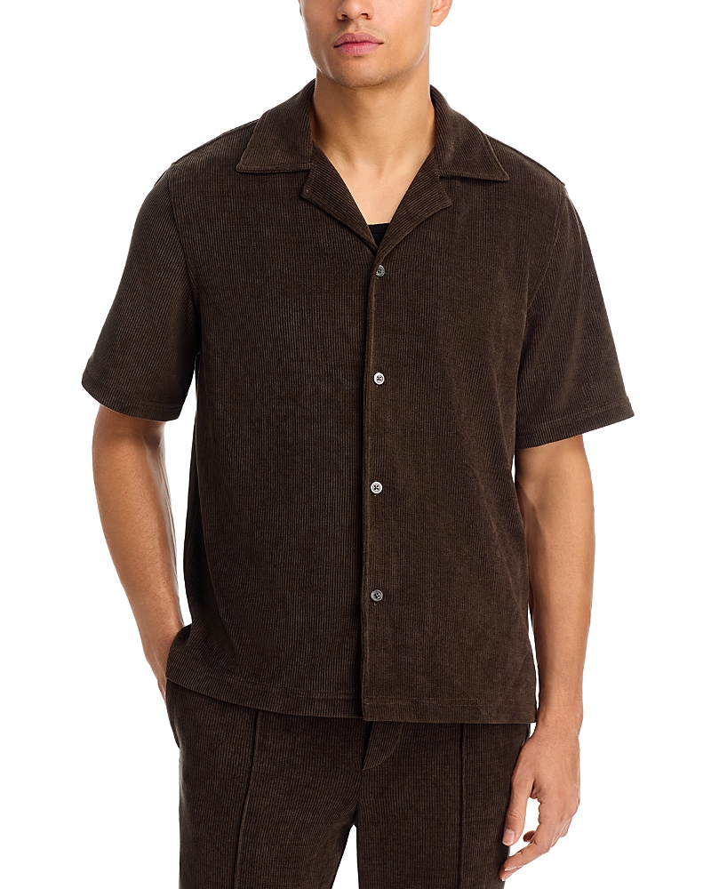 Simkhai Dane Corduroy-buttoned Shirt In Brown