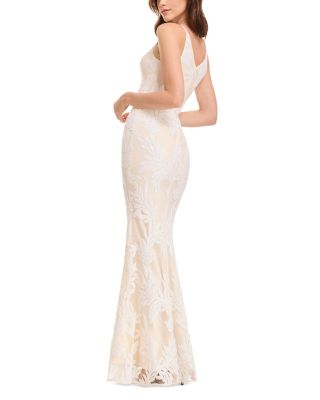 Sharon Floral-Sequin Mermaid Gown
