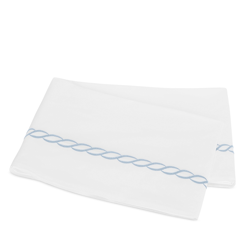 Matouk Classic Chain Flat Sheet, Full Queen In White