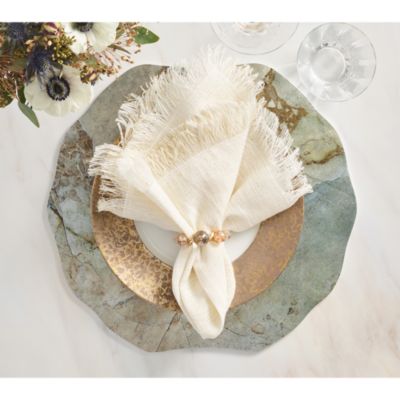 Borealis Napkin Ring in Iridescent and Champagne