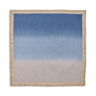 Dip Dye Napkin in Blue and Gray