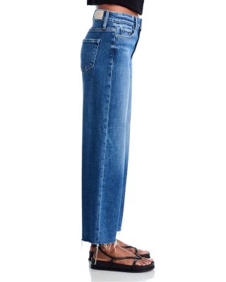 Anessa High Rise Raw Hem Wide Leg Jeans in Westminster Distressed