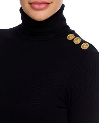 Voletta Three Quarter Sleeve Turtleneck Dress