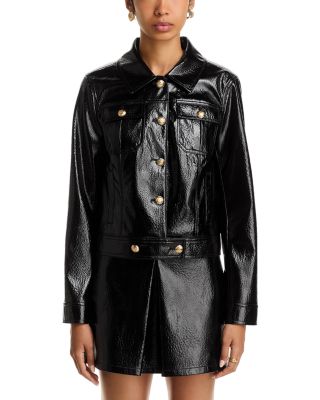 Jenn Crinkled Faux Leather Jacket