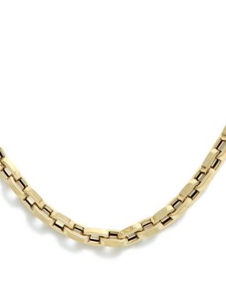 Specchio Venezia Box Link Chain Necklace in 14K Yellow Gold, 18"