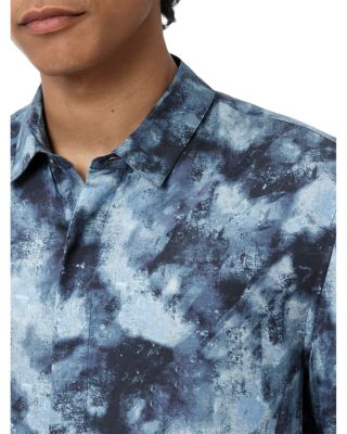 Rodney Printed Covered Placket Shirt