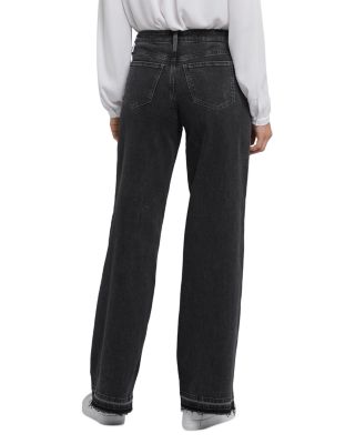 Teresa Mid Rise Wide Leg Jeans in Slate Stone