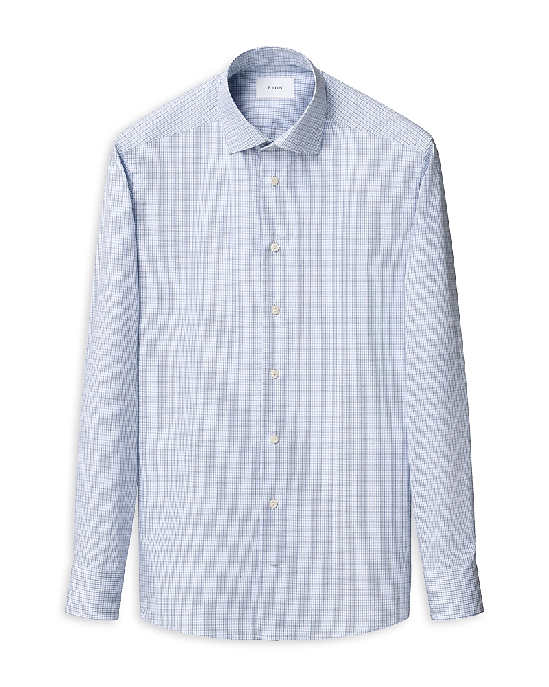 Eton Slim Fit Check Shirt In Blue